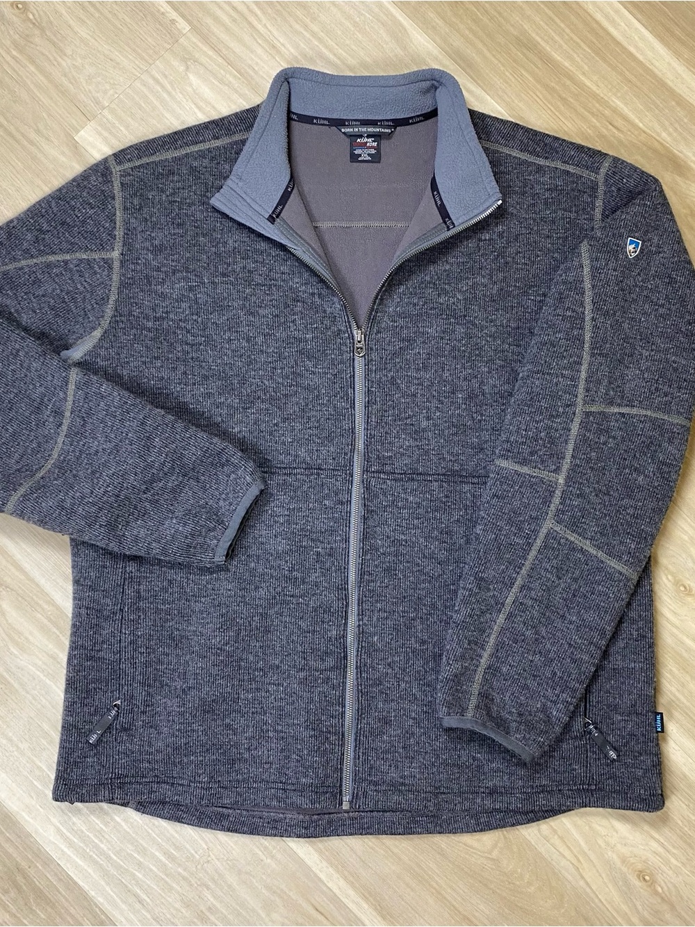 Kuhl Fleece Jacket Mens XXL Grey Full Zip Sweater SweaterKore ThermoKore